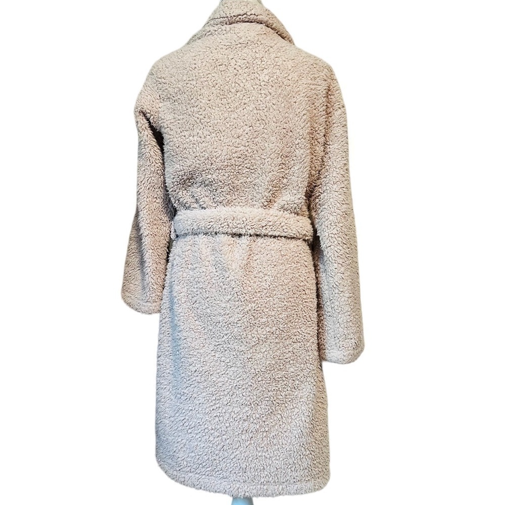 POTTERY BARN BEIGE TEDDY ROBE EST SIZE LARGE - Picture 4 of 9